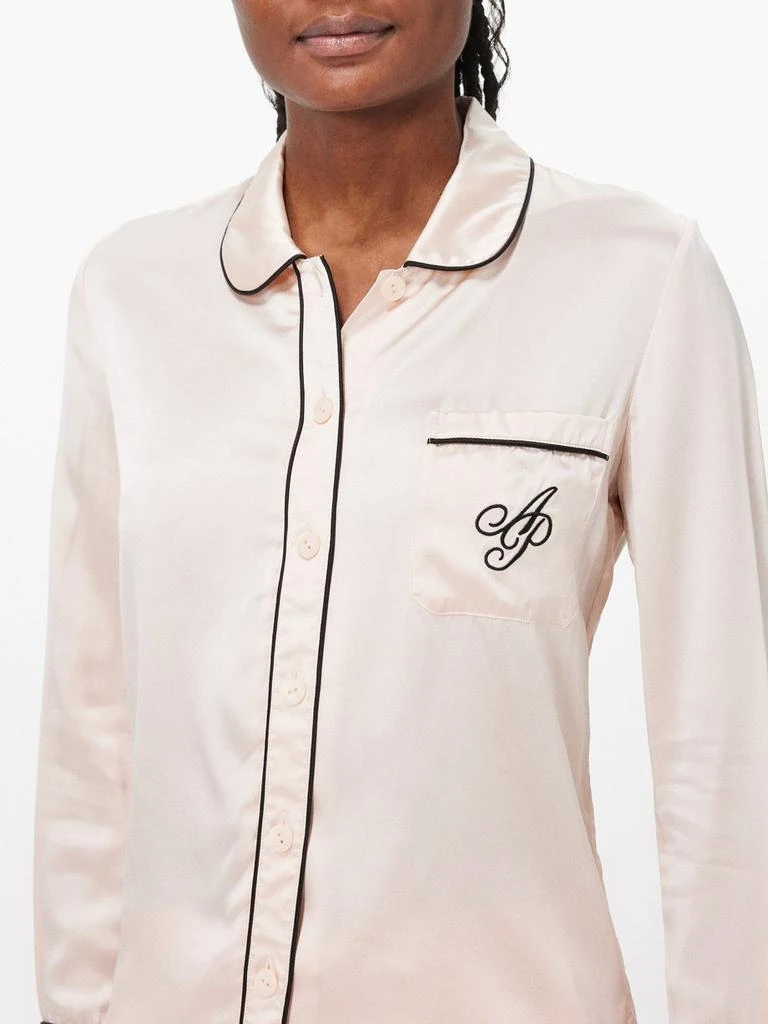 商品L'Agent by Agent Provocateur|Logo-embroidered silk-satin pyjama top,价格¥1380,第3张图片详细描述