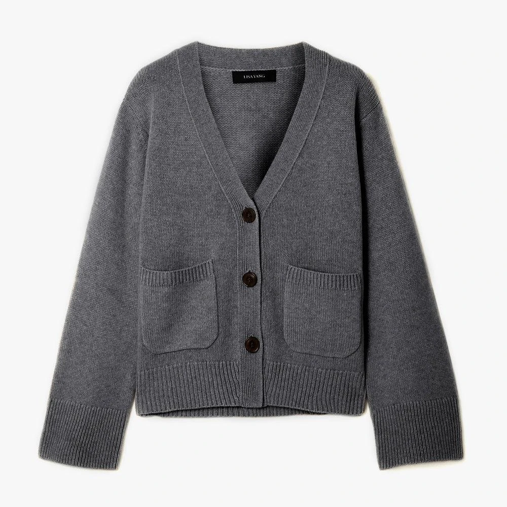 商品Lisa Yang|Danni Cashmere Cardigan - Graphite,价格¥3493,第1张图片