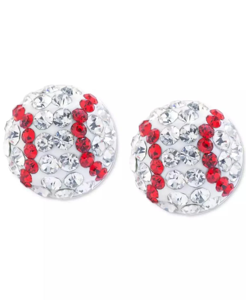 商品Giani Bernini|Crystal Baseball Stud Earrings in Sterling Silver,价格¥135,第1张图片