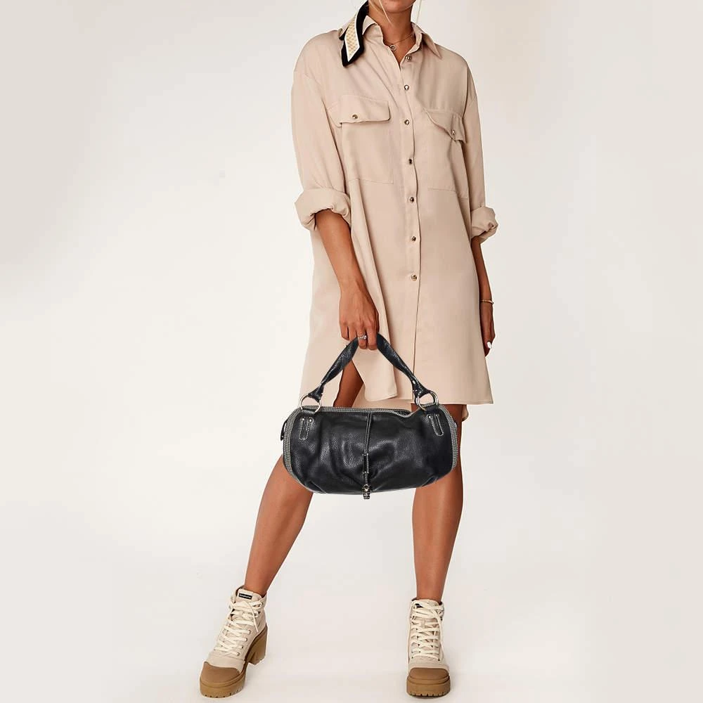 商品[二手商品] Celine|Celine Black Leather Satchel,价格¥1222,第2张图片详细描述
