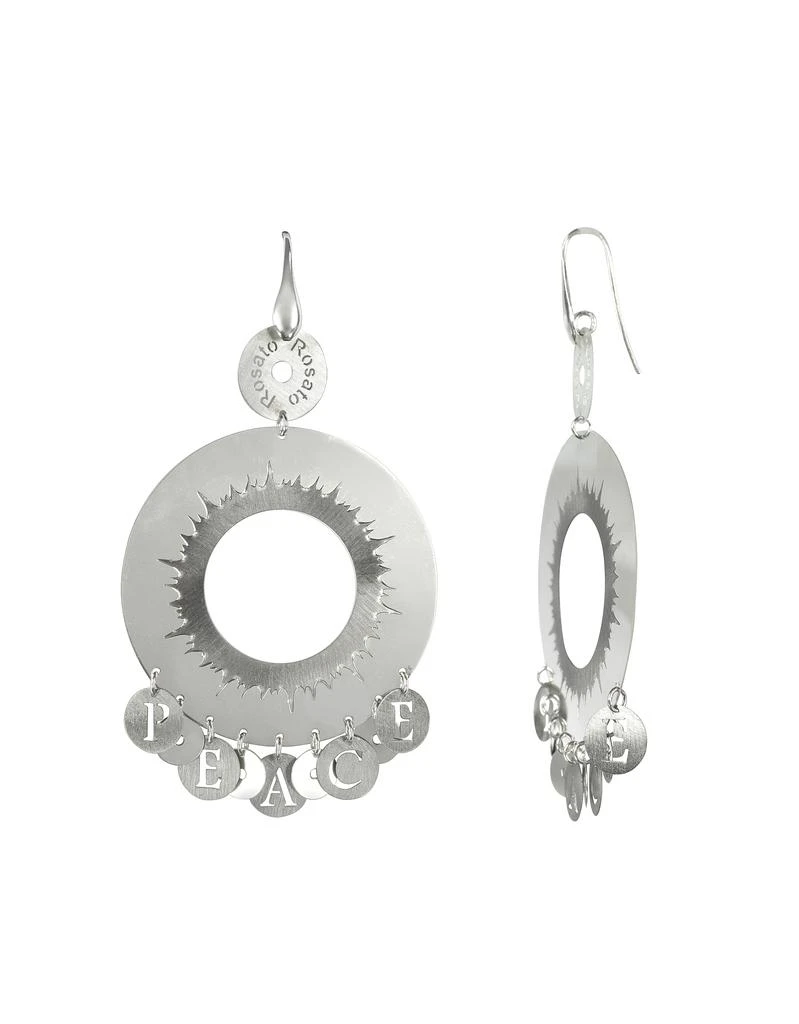 商品Rosato 洛萨朵|Sterling Silver Peace Hoop Earrings,价格¥1612,第1张图片