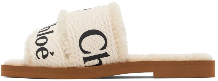 商品Chloé|White Woody Flat Mules,价格¥2218,第3张图片详细描述
