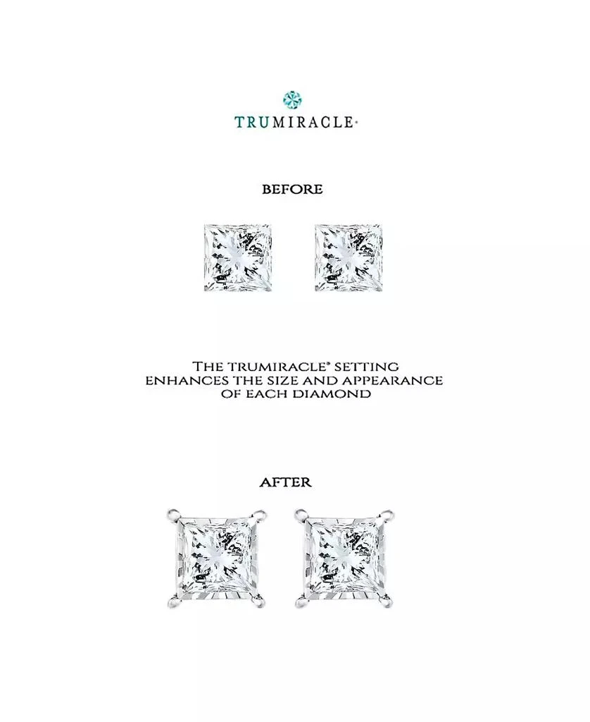 商品TruMiracle|Diamond Stud Earrings (1/2 ct. t.w.) in 14k White, Yellow or Rose Gold,价格¥1919,第4张图片详细描述