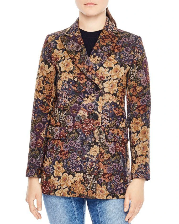商品Sandro|Alma Floral Jacquard Jacket ,价格¥1925,第1张图片