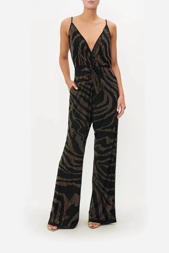 商品Camilla|Twist Front Jersey Jumpsuit In Tame My Tiger,价格¥3358,第1张图片