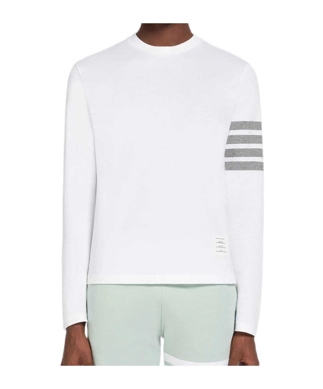 商品【商品预售7天】 Thom Browne|Thom Browne 男士T恤 MJS169G07862100 白色,价格¥2606,第1张图片
