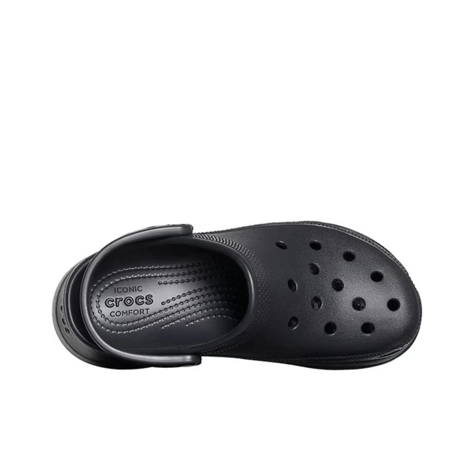 商品[国内直发] Crocs|Crocs卡骆驰 Bae Clog 小鲸鱼复古克骆格 EVA 洞洞鞋 6cm 女款 黑色,价格¥438,第3张图片详细描述