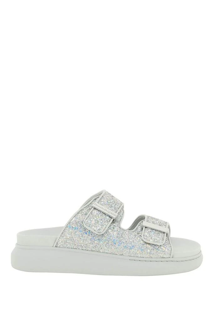 商品Alexander McQueen|GLITTERED HYBRID OVERSIZE SLIDES,价格¥1284,第1张图片