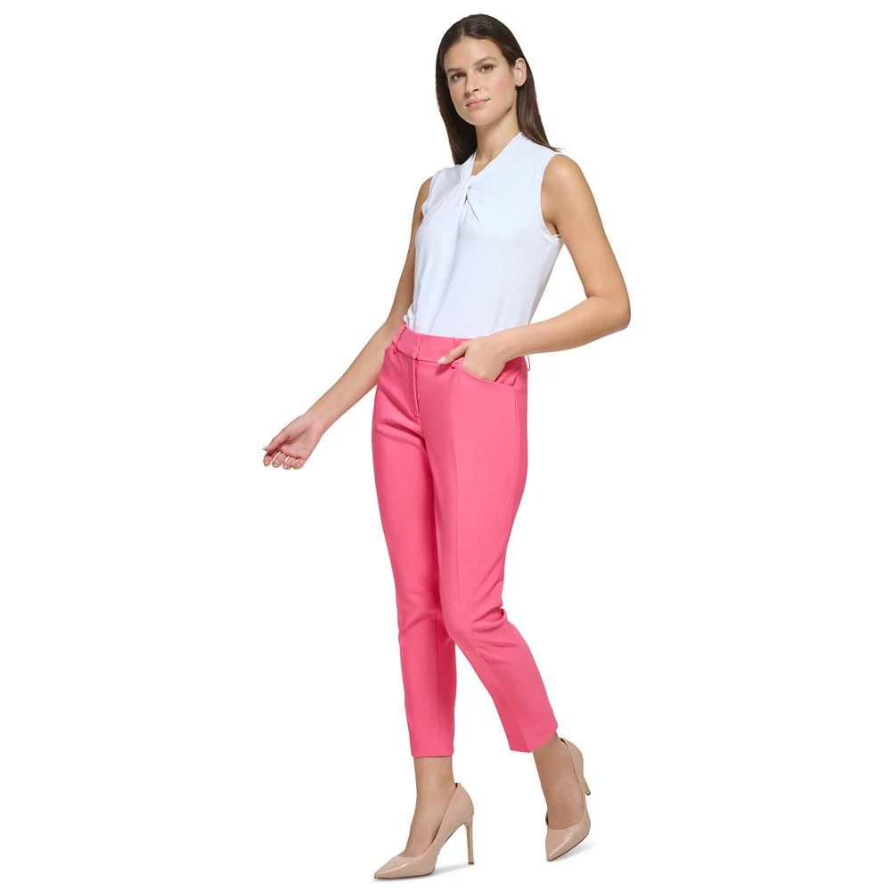 商品Tommy Hilfiger|Women's Solid Slim-Fit Straight-Leg Trouser Pants,价格¥746,第5张图片详细描述