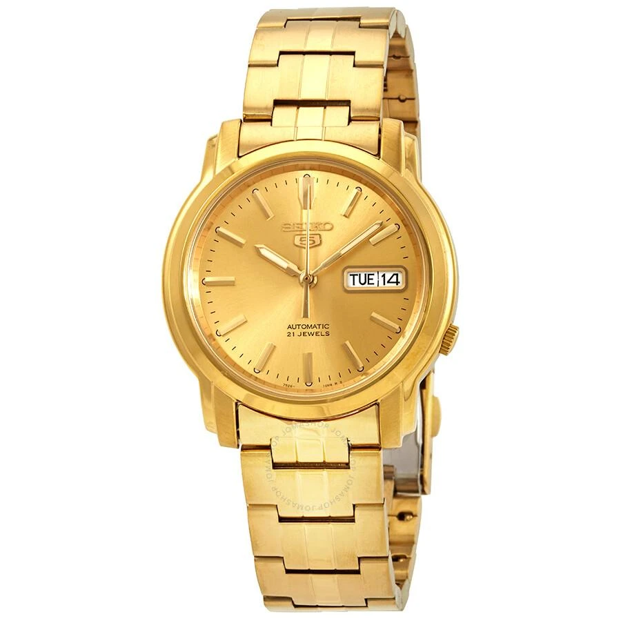 商品Seiko|Series 5 Automatic Gold Dial Men's Watch SNKK76,价格¥1141,第1张图片