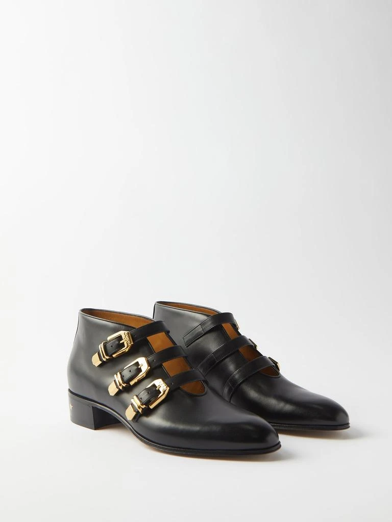 商品Gucci|Buckled leather ankle boots,价格¥11956,第5张图片详细描述