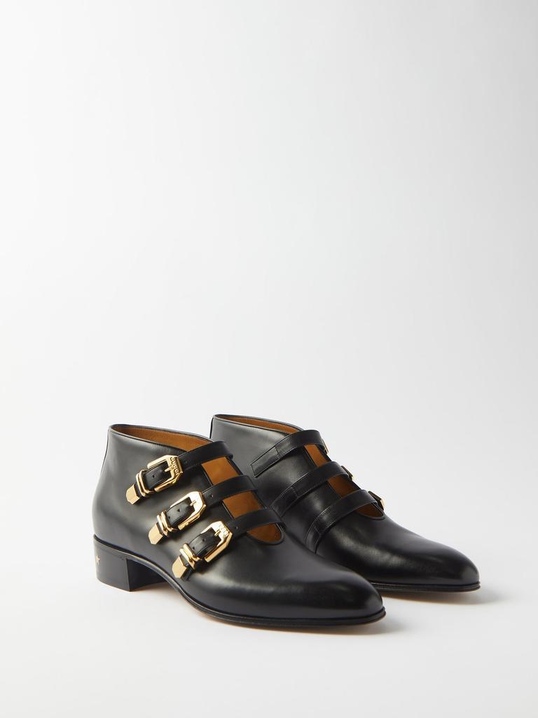 商品Gucci|Buckled leather ankle boots,价格¥9683,第7张图片详细描述