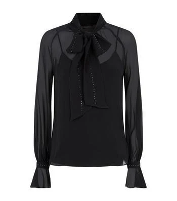 商品Max Mara|Silk Chiffon Pussybow Blouse透视衬衫,价格¥6726,第1张图片