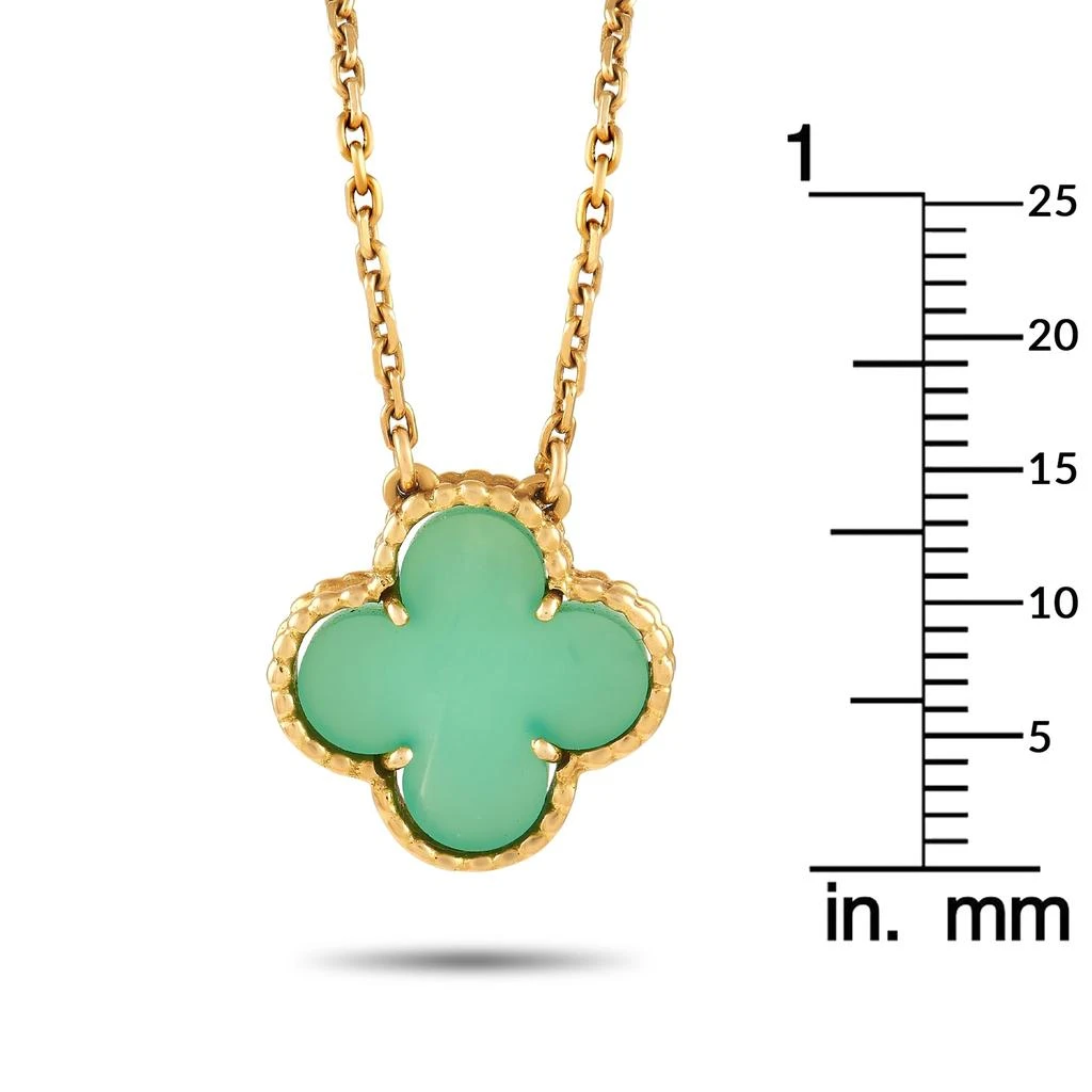 商品[二手商品] Van Cleef & Arpels|Van Cleef & Arpels Alhambra 18K Yellow Gold Diamond Chalcedony Necklace,价格¥35437,第5张图片详细描述
