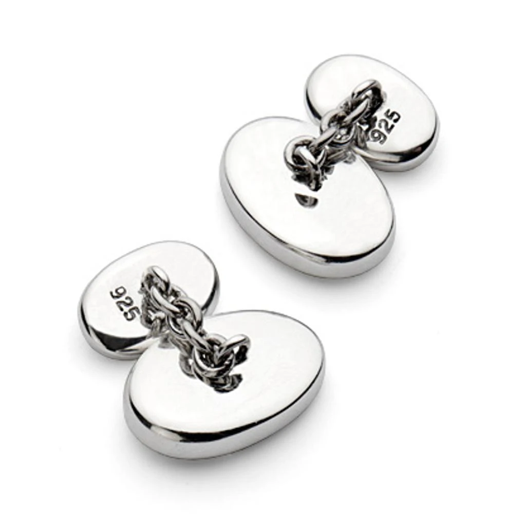 商品Aspinal of London|The oval silver cufflinks,价格¥1019,第3张图片详细描述