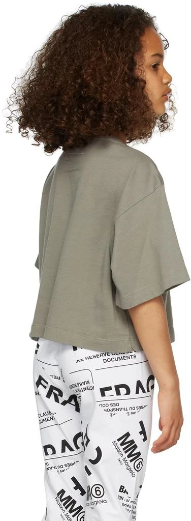 商品MAISON MARGIELA|Kids Gray Stitch Logo T-Shirt,价格¥555,第4张图片详细描述