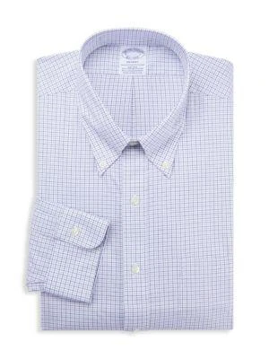 商品Brooks Brothers|布克兄弟男士棉质格子衬衣,价格¥241,第1张图片