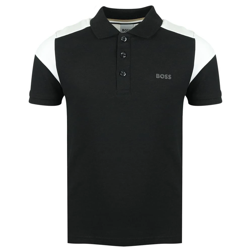 商品Hugo Boss|Short Sleeve Black & White Polo Shirt,价格¥360,第1张图片