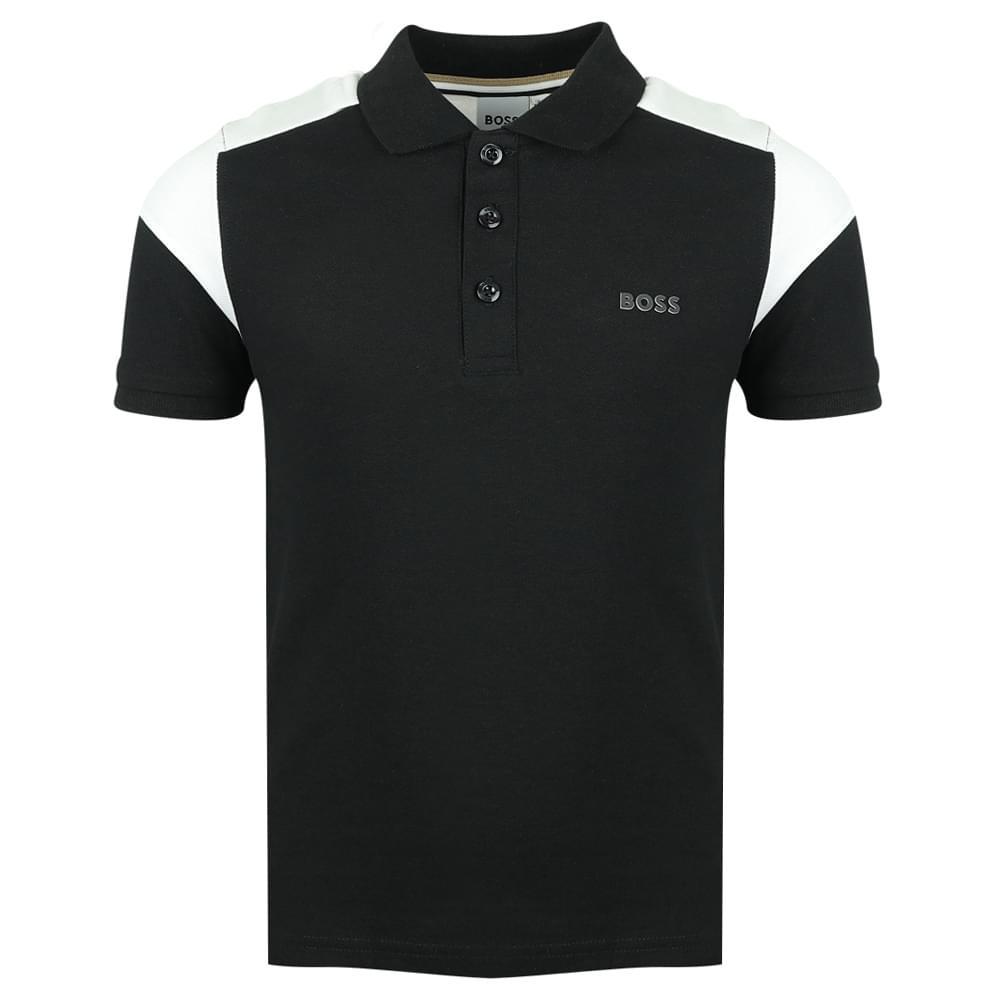 商品Hugo Boss|Short Sleeve Black & White Polo Shirt,价格¥618-¥706,第1张图片