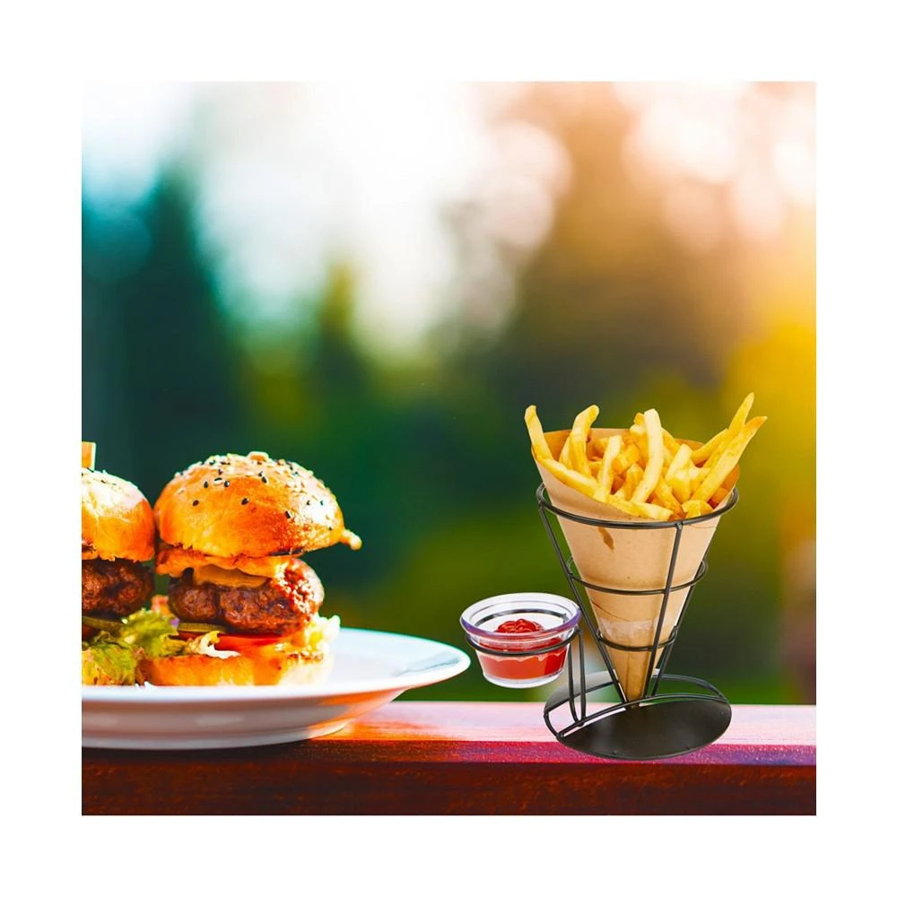 商品Mind Reader|3 Pack French Fry Cone Holder with Condiment Storage,价格¥335,第3张图片详细描述