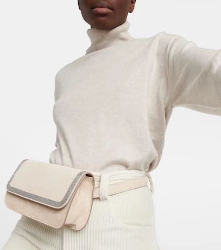 商品Brunello Cucinelli|Embellished suede belt bag,价格¥6593,第2张图片详细描述