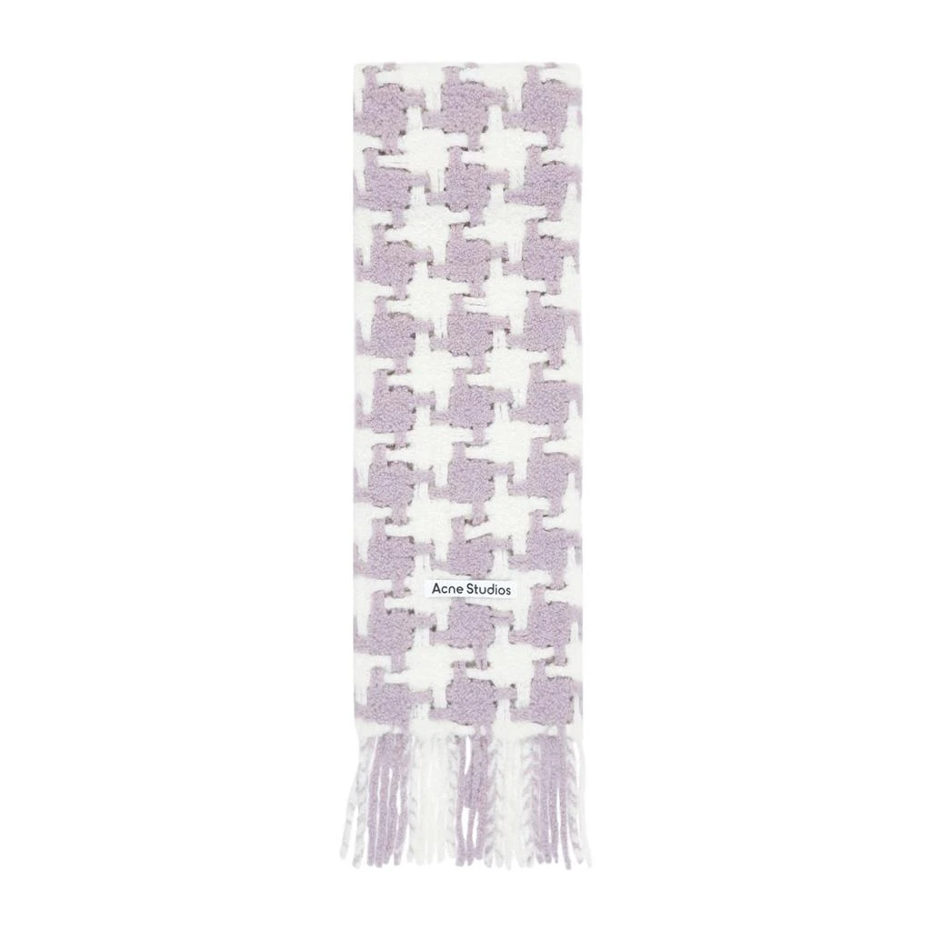 商品Acne Studios|Acne Studios Houndstooth Fringed Scarf,价格¥1889,第1张图片