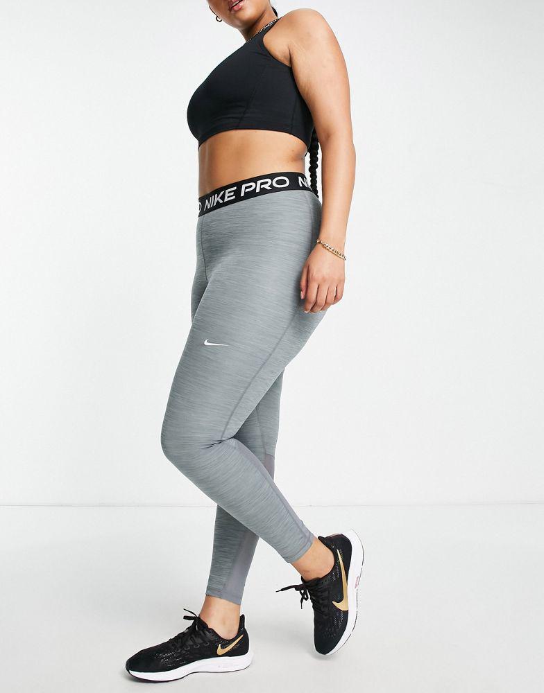 Nike Pro Training Plus 365 leggings in marl grey商品第3张图片规格展示