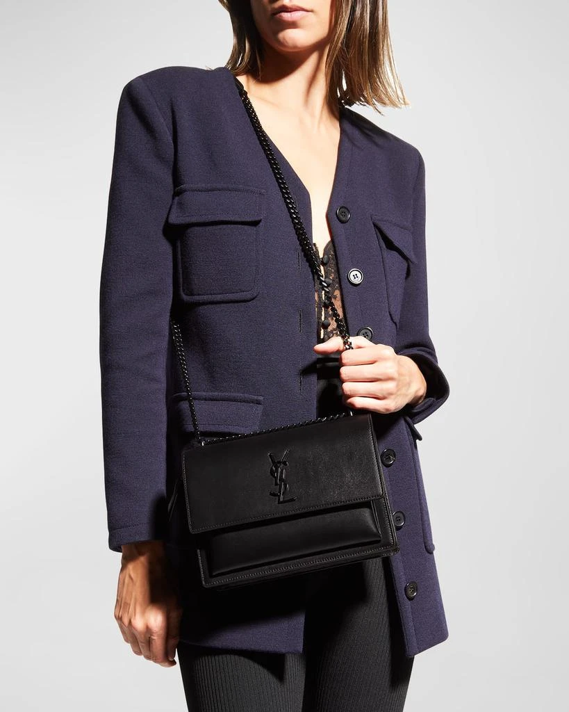 商品Yves Saint Laurent|Sunset Medium YSL Crossbody Bag in Smooth Leather,价格¥21316,第3张图片详细描述