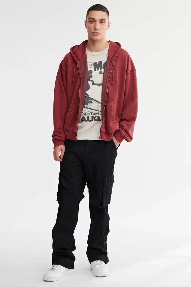 商品BDG|BDG Slim Flared Cargo Jean – Waxed Coated Black,价格¥739,第2张图片详细描述