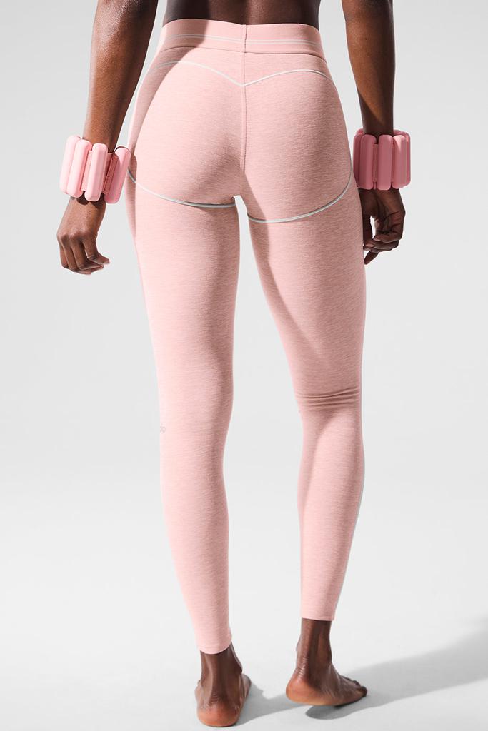 美品 alo yoga ストレッチ クロップド フーディー PINK (M) Strive Midi Legging - BEYOND YOGA