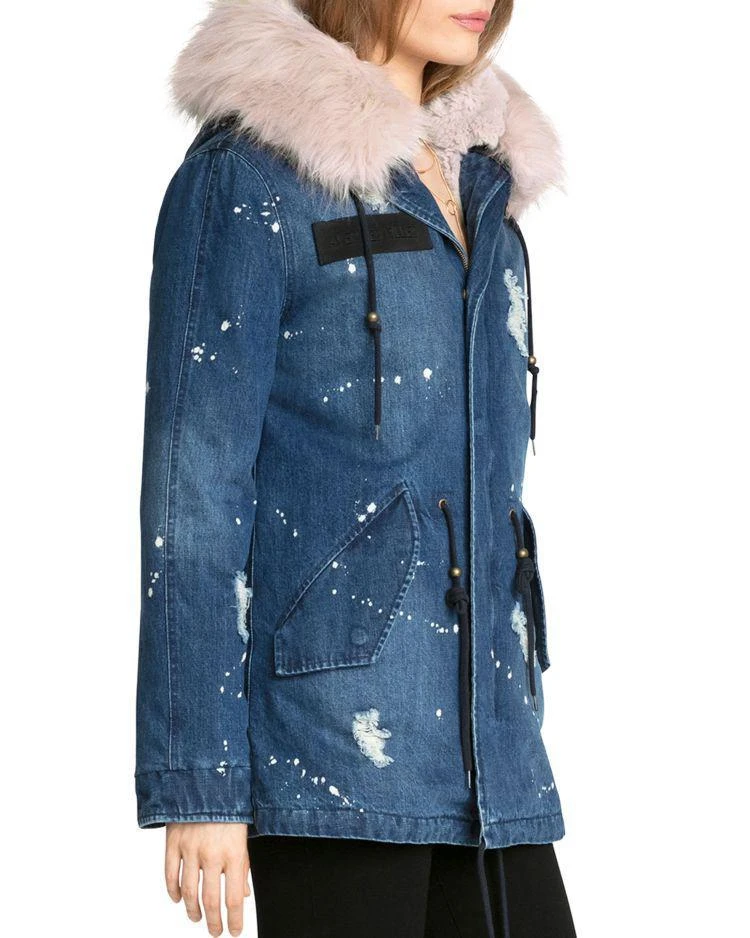 商品Avec Les Filles|Faux Fur Trim Denim Anorak,价格¥1787,第3张图片详细描述