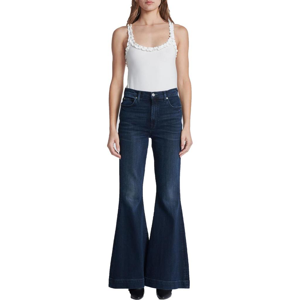 7 For All Mankind | 7 For All Mankind Womens Megaflare Faded Denim Flared Jeans 129.11元 商品图片