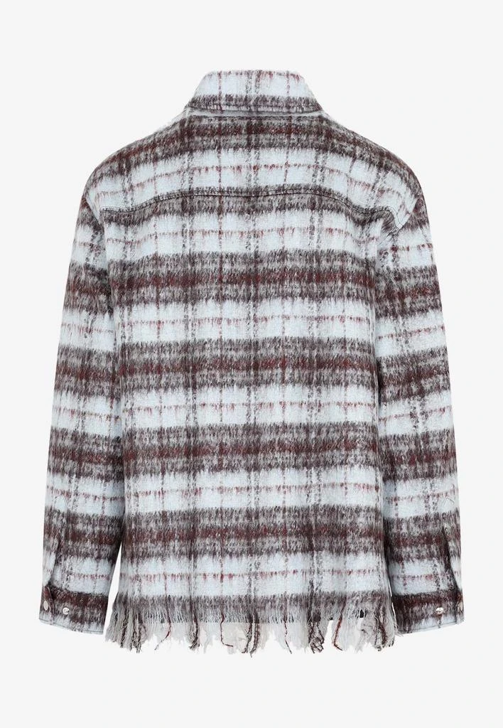 商品AMIRI|Plaid Fringe Padded Overshirt in Mohair,价格¥11192,第2张图片详细描述