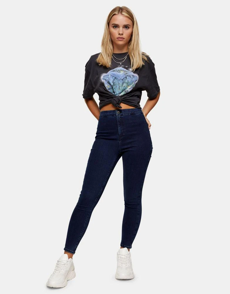 商品Topshop|Topshop Petite Joni jeans in indigo,价格¥163,第1张图片