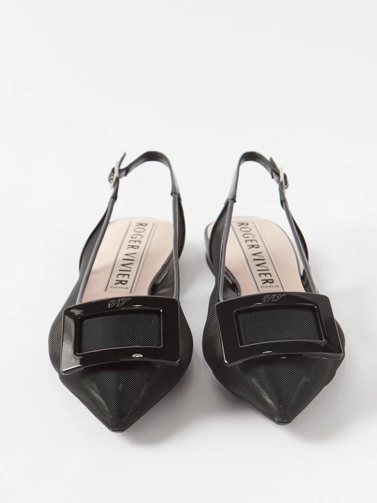 商品Roger Vivier|Gommettine slingback leather point-toe flats,价格¥5449,第5张图片详细描述