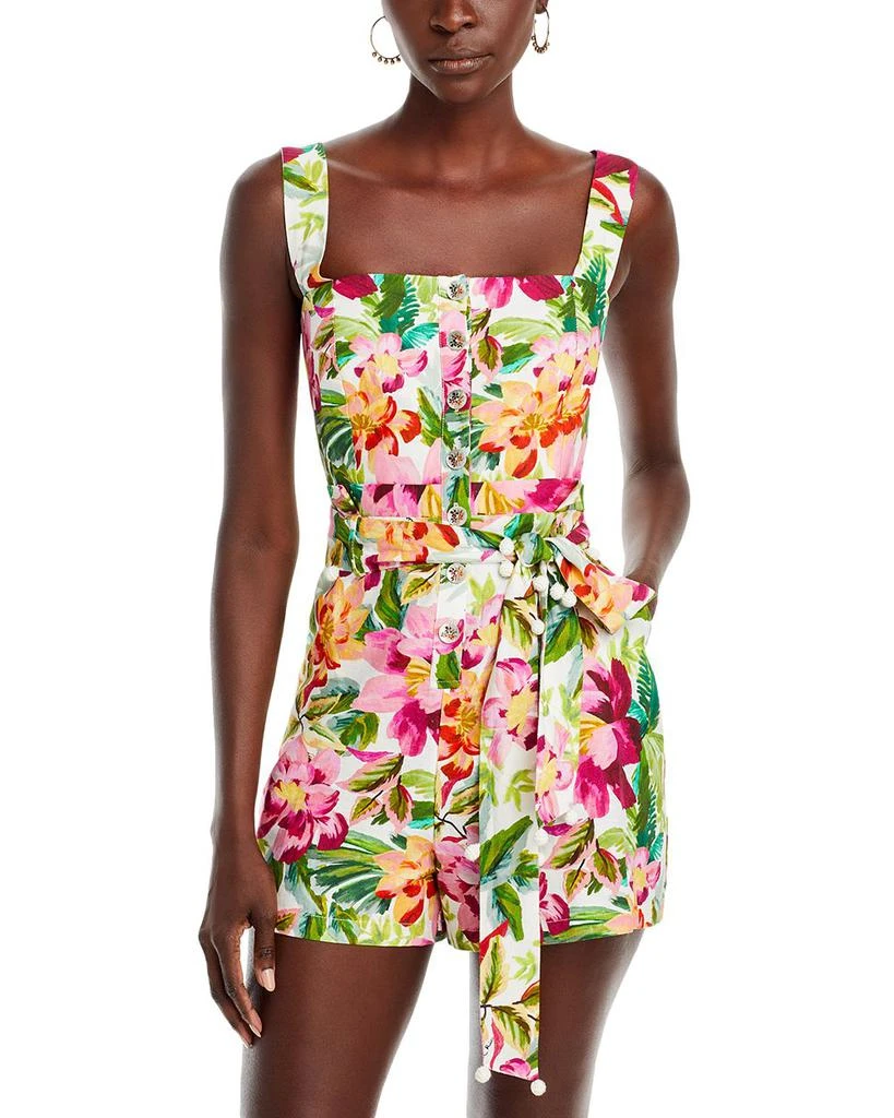 商品Farm Rio|Painted Flowers Sleeveless Romper - Exclusive,价格¥424,第1张图片