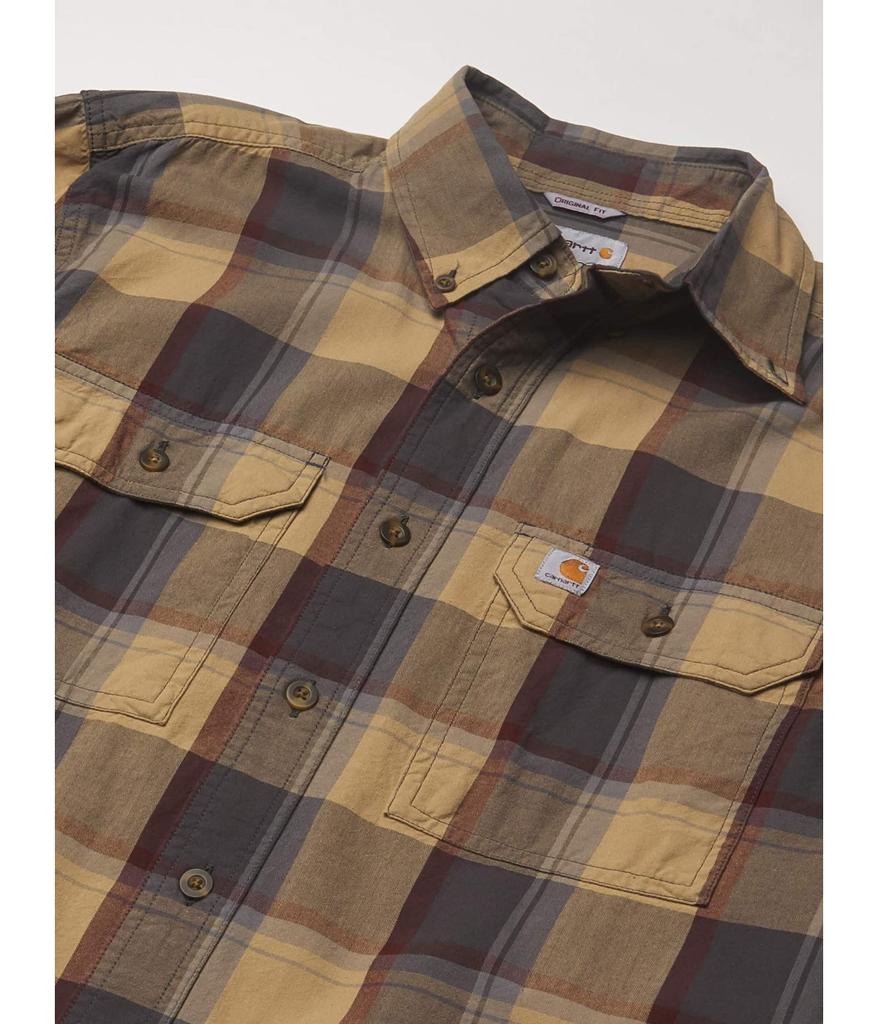 Men's Petite Original Fit Chambray Long-Sleeve Plaid Shirt商品第3张图片规格展示