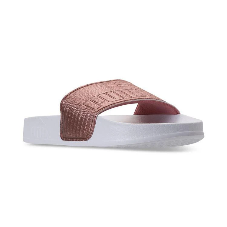 商品Puma|Women's Leadcat Leather Slide Sandals from Finish Line,价格¥149,第1张图片