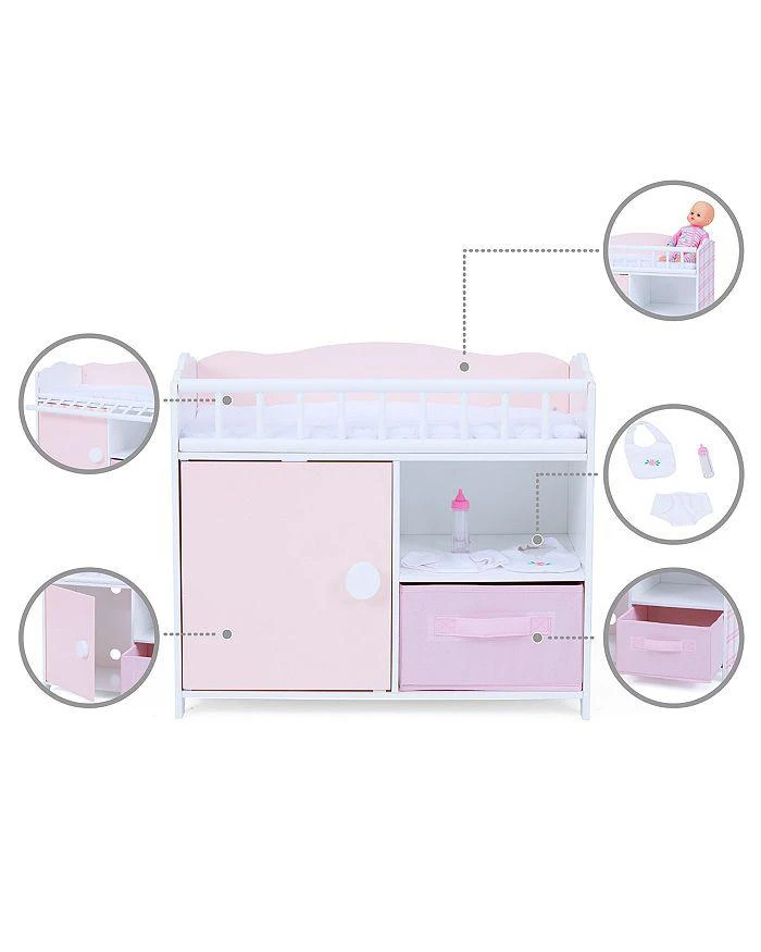 商品Teamson|Olivia's Little World by Kids Aurora Princess Pink Plaid Baby Doll Bed with Accessories Pink - Ages 3-7,价格¥742,第4张图片详细描述