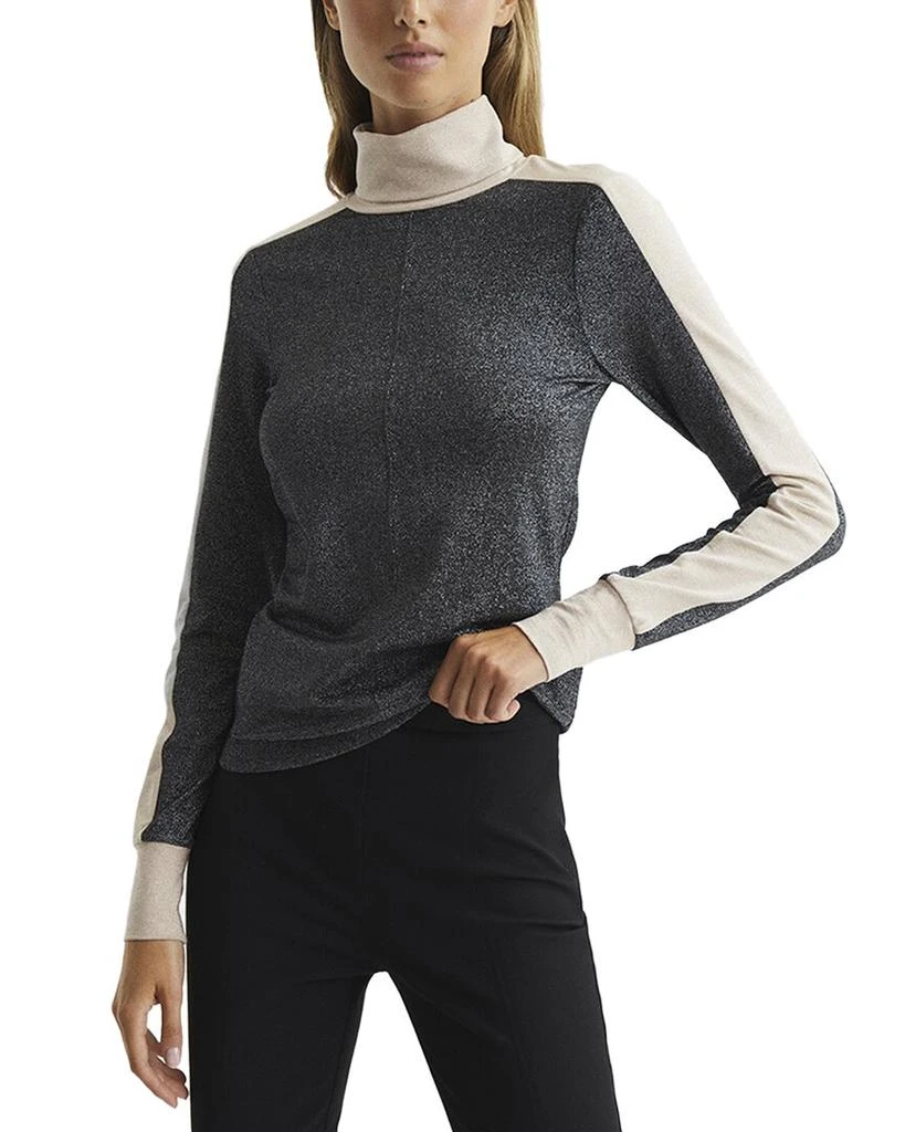 商品REISS|Jem Metallic Contrast Roll Neck Jersey,价格¥332,第1张图片