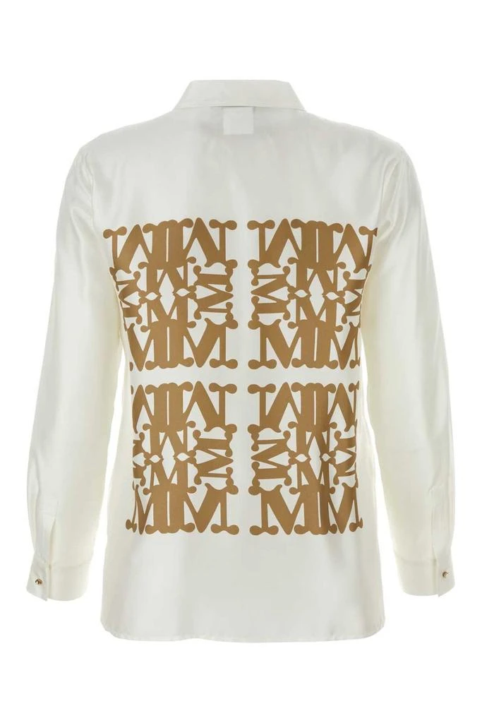 商品Max Mara|Max Mara Logo Printed Long-Sleeved Shirt,价格¥2193,第2张图片详细描述