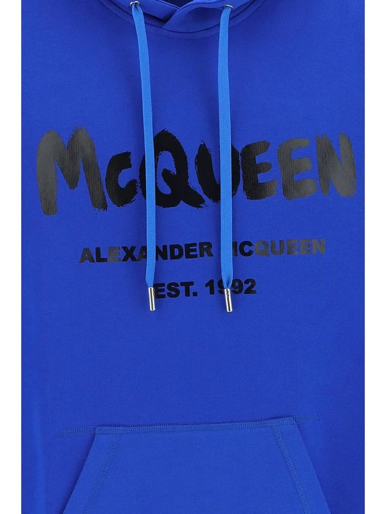 商品Alexander McQueen|Alexander McQueen Logo Printed Drawstring Hoodie,价格¥4292,第3张图片详细描述