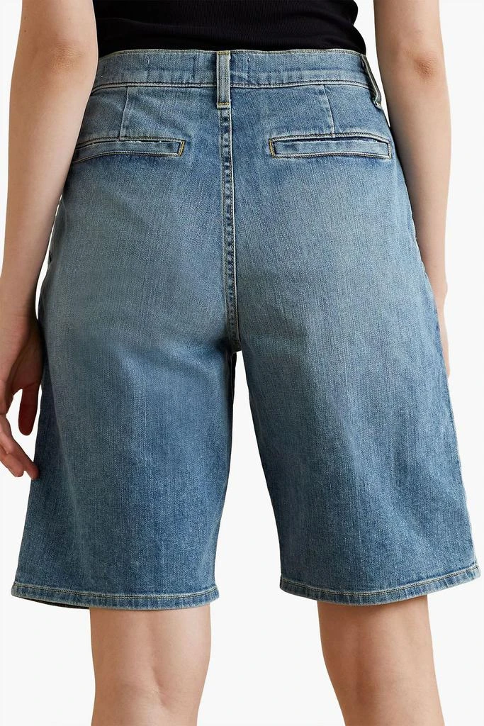 商品Nili Lotan|Julie pleated denim shorts,价格¥527,第3张图片详细描述