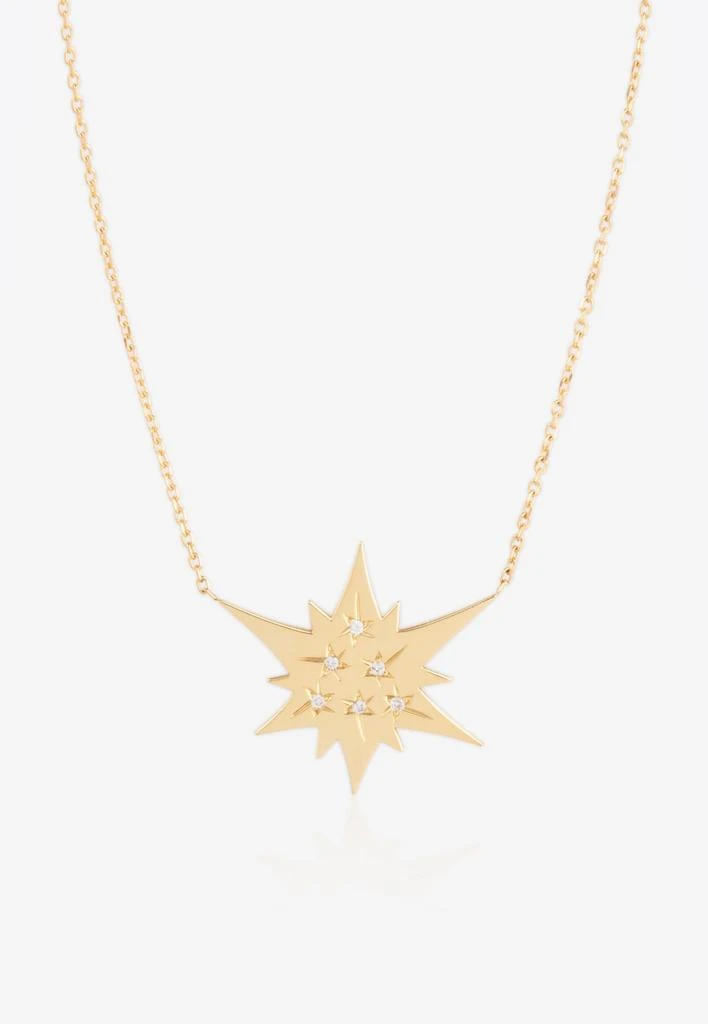 商品Falamank|Sparkle Collection Necklace in 18-karat Yellow Gold with White Diamonds,价格¥9782,第1张图片