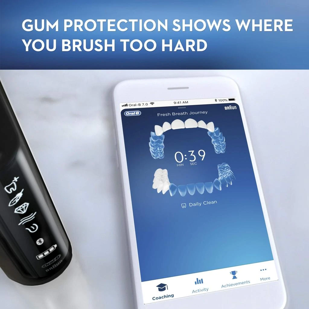 Oral-B GENIUS X Electric Toothbrush with 3 Oral-B Replacement Brush Heads and Toothbrush Case, Black 商品