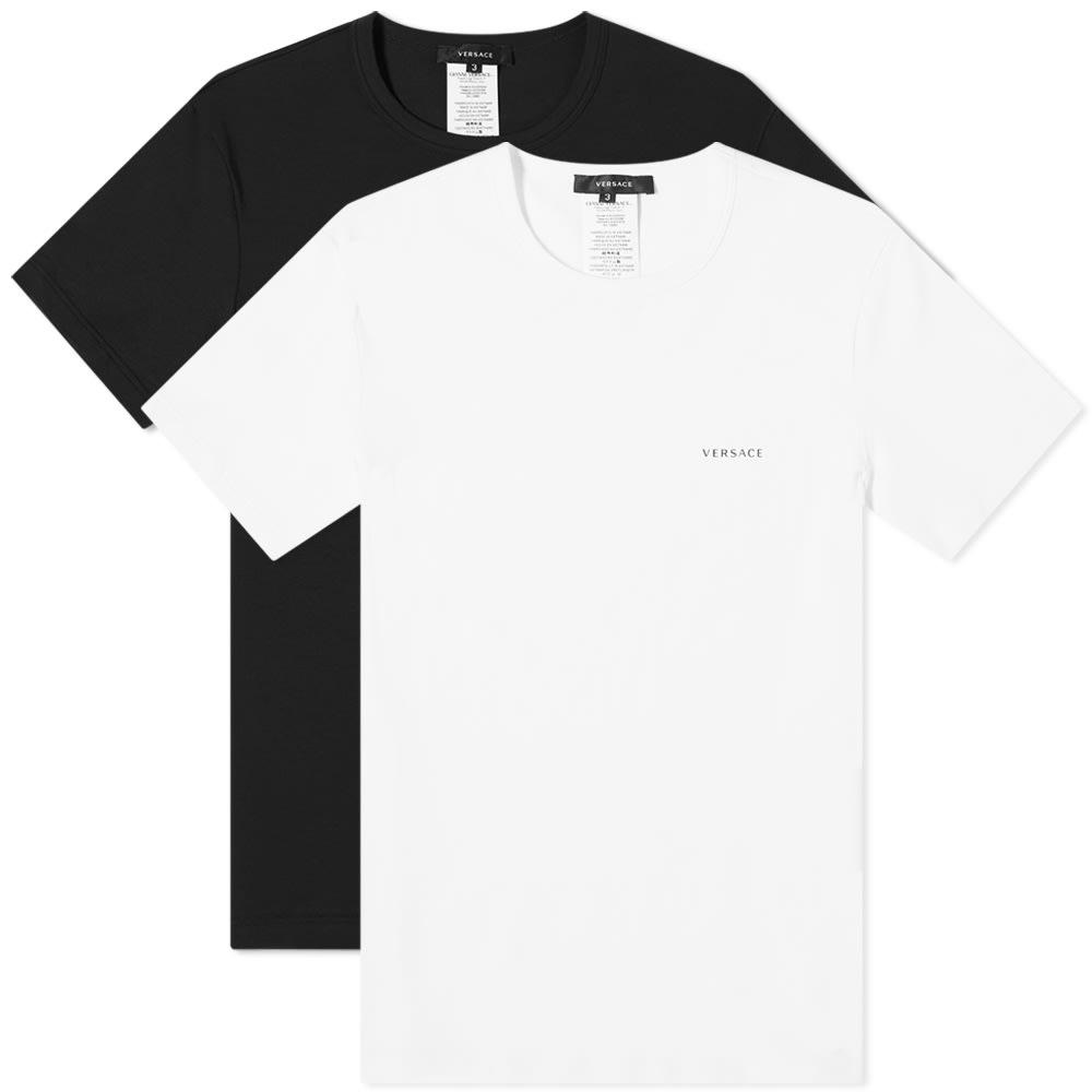 Versace Stretch Cotton Logo Tee - 2 Pack商品第1张图片规格展示