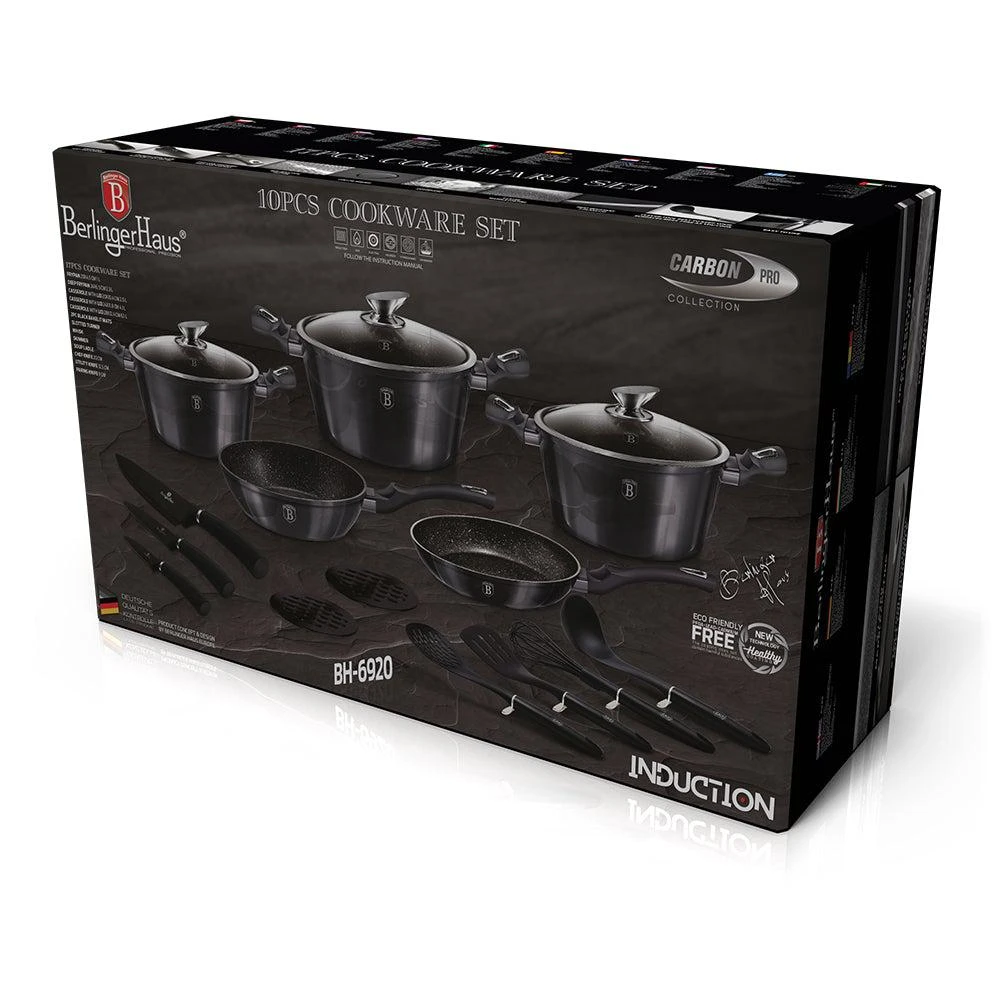 商品Berlinger Haus|17-Piece Kitchen Cookware Set Carbon Pro Collection,价格¥1343,第3张图片详细描述