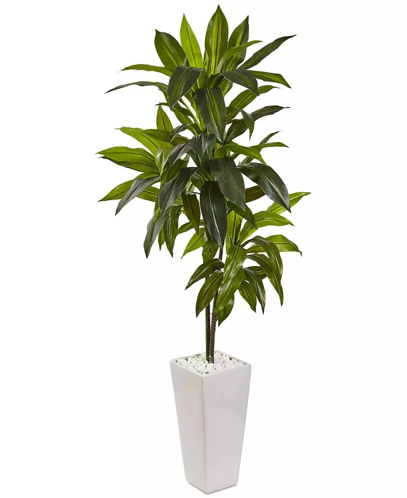 商品NEARLY NATURAL|3' Dracaena Artificial Plant in White Tower Planter,价格¥1474,第1张图片