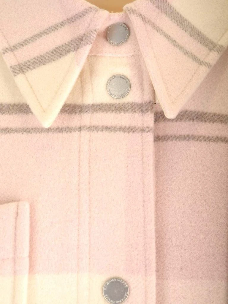商品Canada Goose|Boxy Fit Flannel Shirt Coats Rose,价格¥4774,第4张图片详细描述