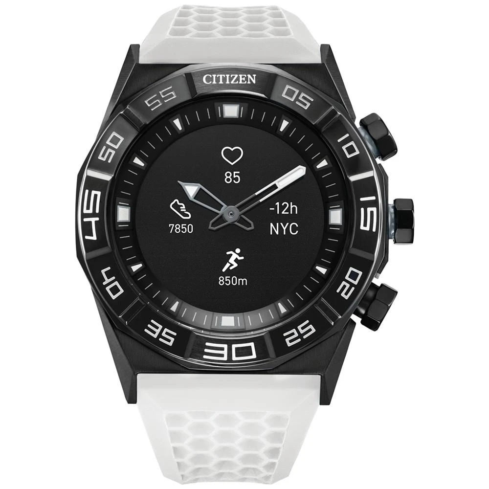 商品Citizen|Men's CZ Smart Hybrid HR White Strap Smart Watch 44mm,价格¥2619,第1张图片